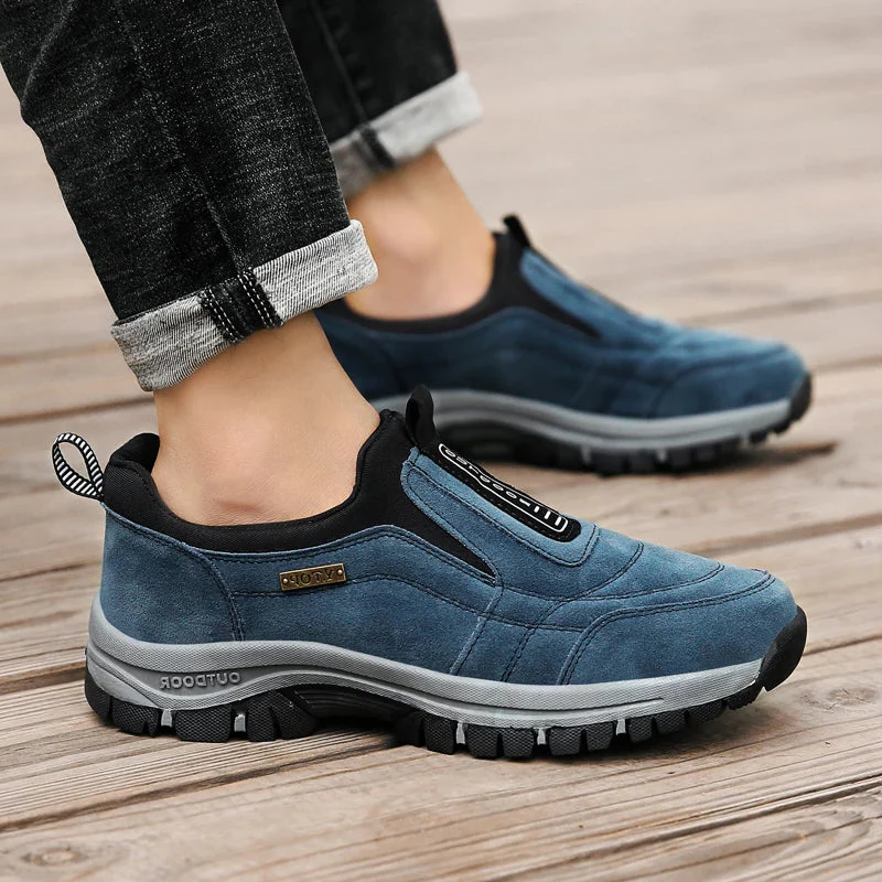 Hiking Shoes with Forefoot and Rearfoot Support and Slip-On Design