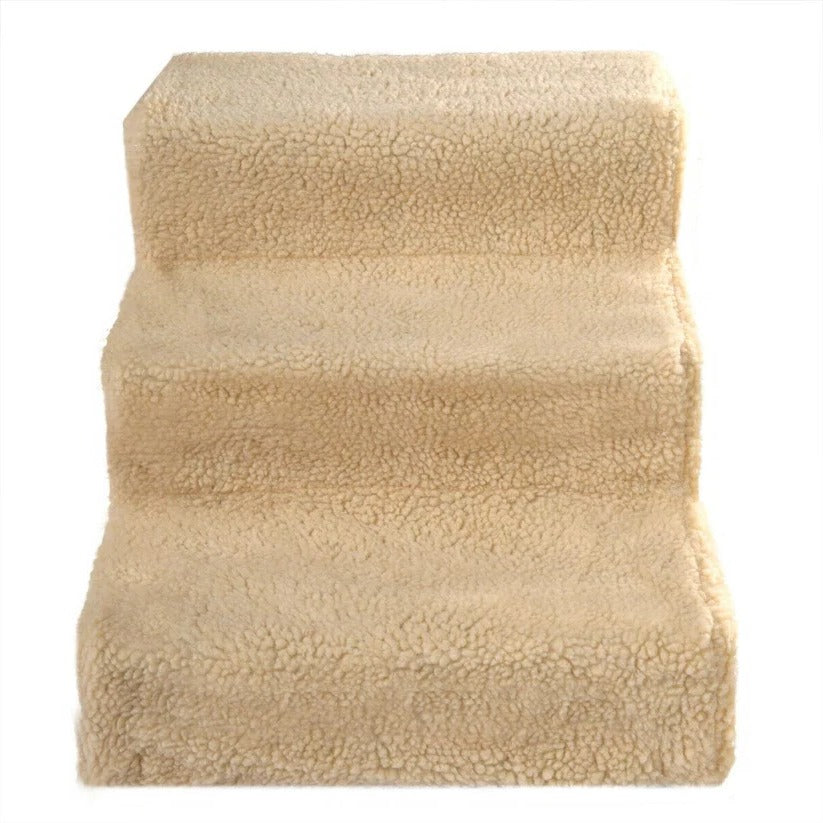 Pet Stairs with Removable Fleece Cover and Non-Slip Surface for Small Dogs