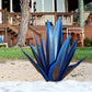 Metal Agave Plant Decorative Accent with Rust Finish and Weather Resistant Coating
