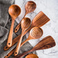 Natural Finish Kitchen Cooking Utensil Set for Everyday Home Use