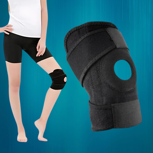 Knee Brace with Dual Side Stabilizers and Circular Compression, Adjustable Straps