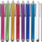 Capacitive Touch Screen Stylus Set with Soft Rubber Tips and Aluminum Body, 10 Pieces