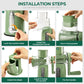 Rotary Grater with Five Interchangeable Blades and Suction Cup Base