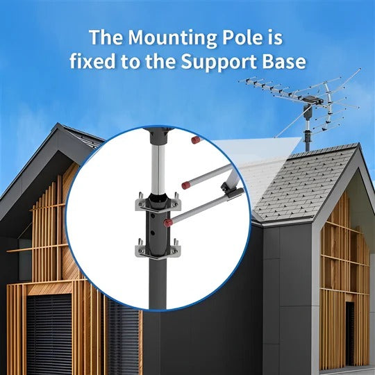 Extra Range Digital Outdoor HD TV Antenna with 360-Degree Motorized Signal Direction