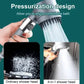 Pressure-Boosting Shower Head with 9-Layer Filter and Pause Button, Micro-Perforated Spray