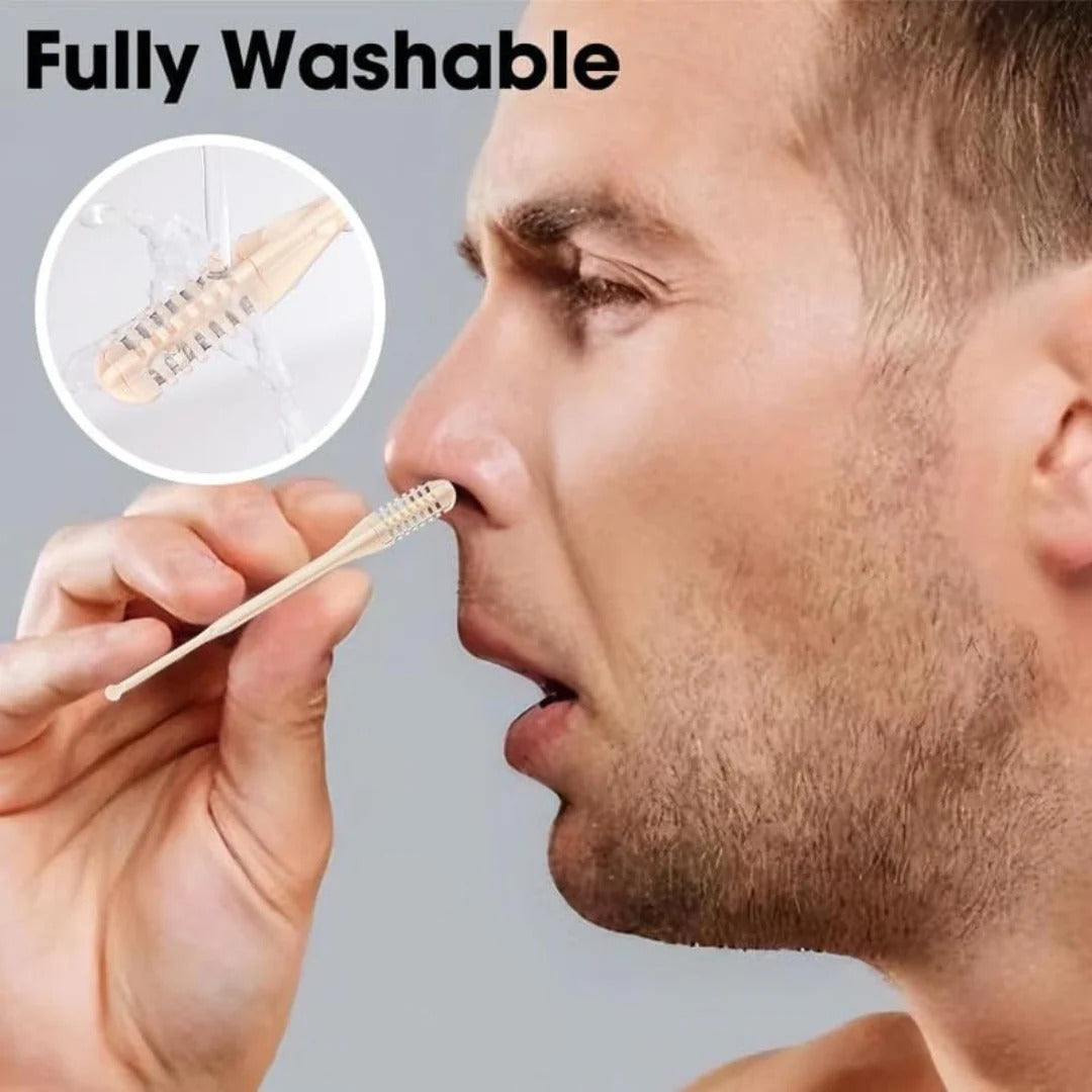 Rotating Nose Hair Trimmer with 360-Degree Head and Compact Handheld Design All Vera Mart