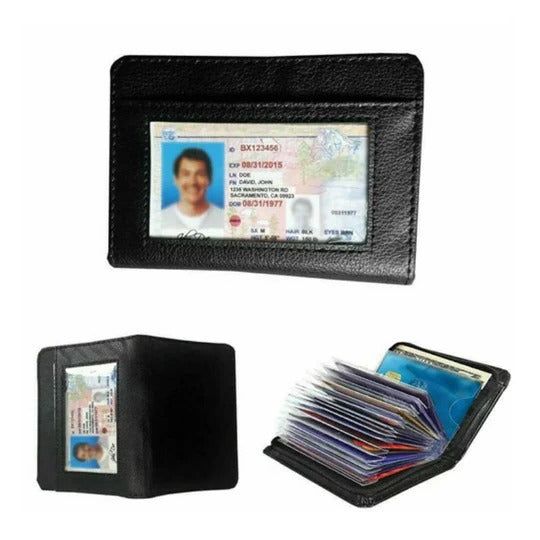 Zip-Around Secure Card and ID Wallet with Locking Storage Design