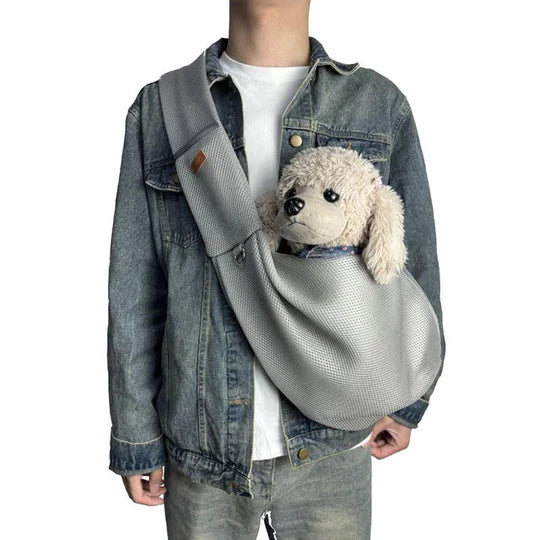 Lightweight Breathable Crossbody Dog Sling for Small Pets