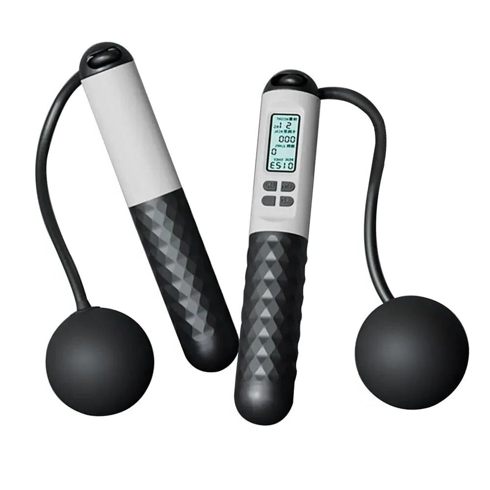 Cordless Jump Rope with Digital Counter and Weighted Handles