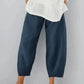 Breathable Linen Pants with Adjustable Waist and Relaxed Straight Leg