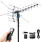 Extra Range Digital Outdoor HD TV Antenna with 360-Degree Motorized Signal Direction