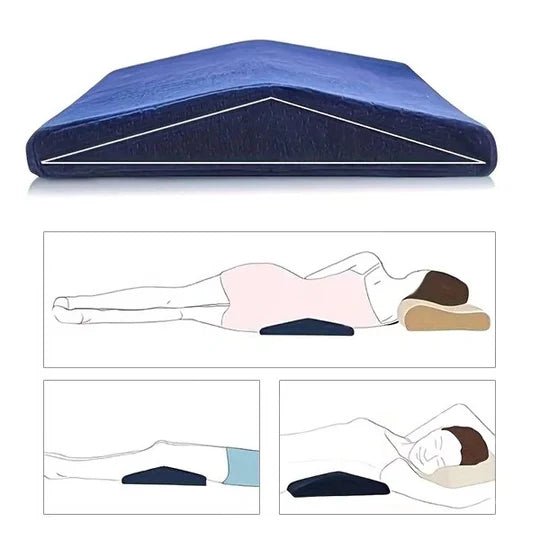 Lumbar Support Pillow for Sleeping with Ergonomic Spine Alignment