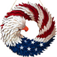 sjbackyard Eagle Wreath Patriotic Wooden Door Sign
