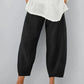 Breathable Linen Pants with Adjustable Waist and Relaxed Straight Leg
