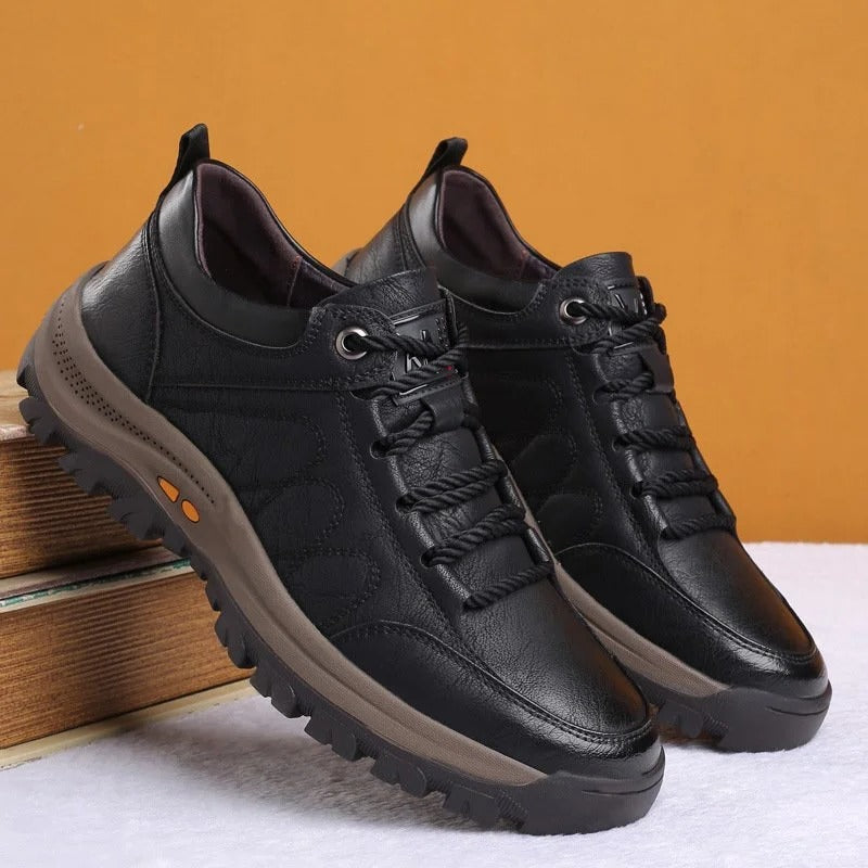 Men's Orthopedic Shoes with Three Arch Support and Ergonomic Insole, Cowhide Upper
