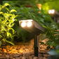 Solar LED Spotlight with Adjustable Zoom and RGB Color Modes, IP65 Outdoor