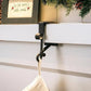 Dual Hook Mantle Stocking Holder with Adjustable Rod and Rubber Pads
