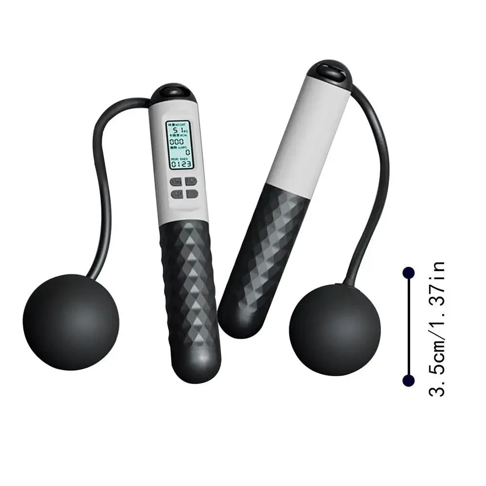 Cordless Jump Rope with Digital Counter and Weighted Handles