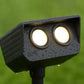 Solar LED Spotlight with Adjustable Zoom and RGB Color Modes, IP65 Outdoor