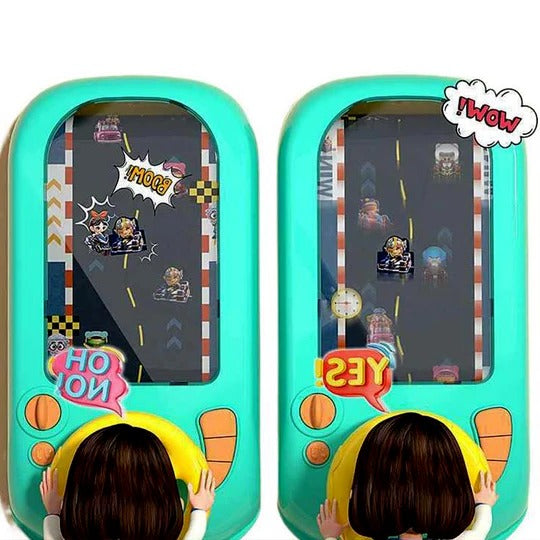 Car Race Track Toy Set with Steering Control and Multi-Level Gameplay