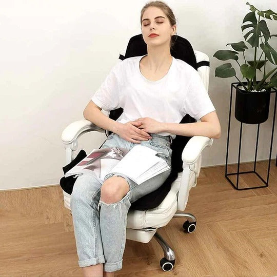 Eight Mode Massage Chair Pad with Heated Back and Neck Support for Car and Home Use
