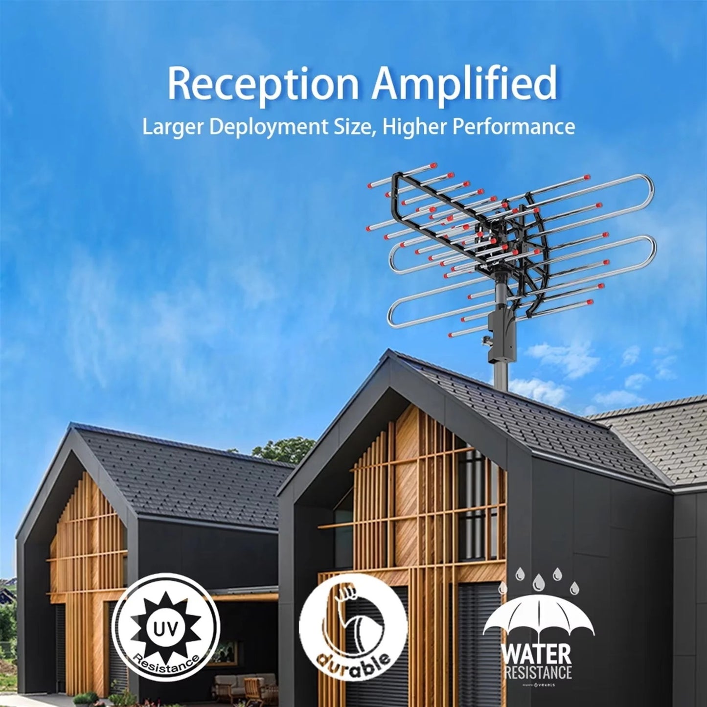 Outdoor Antenna with 360-Degree Signal Reception