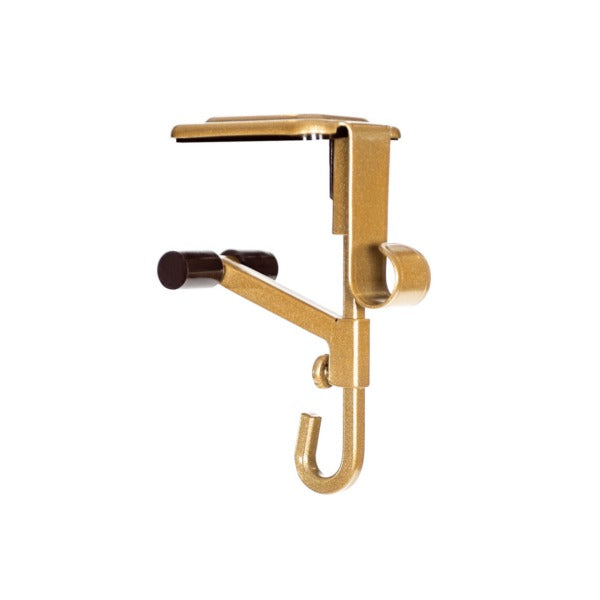 Dual Hook Mantle Stocking Holder with Adjustable Rod and Rubber Pads