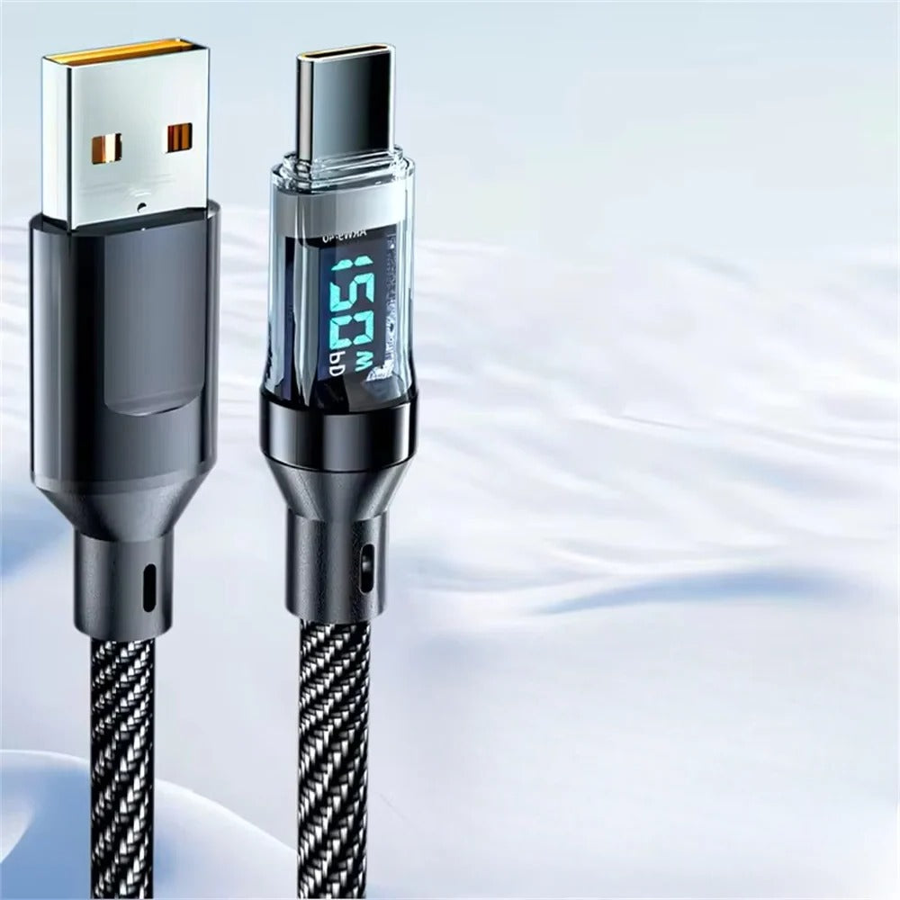 Fast Charging USB Type-C Cable With Power Display for Device Charging