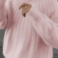 Women's Knit Sweater with Crew Neck and Full Length Sleeves, Hip Coverage
