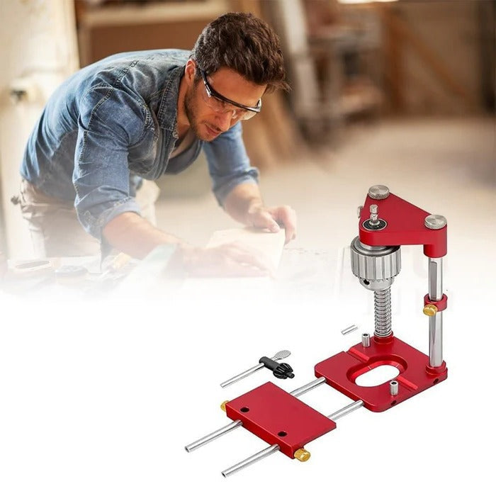 Adjustable Drilling Locator for Woodworking with 2-Inch Capacity and 90-Degree Alignment