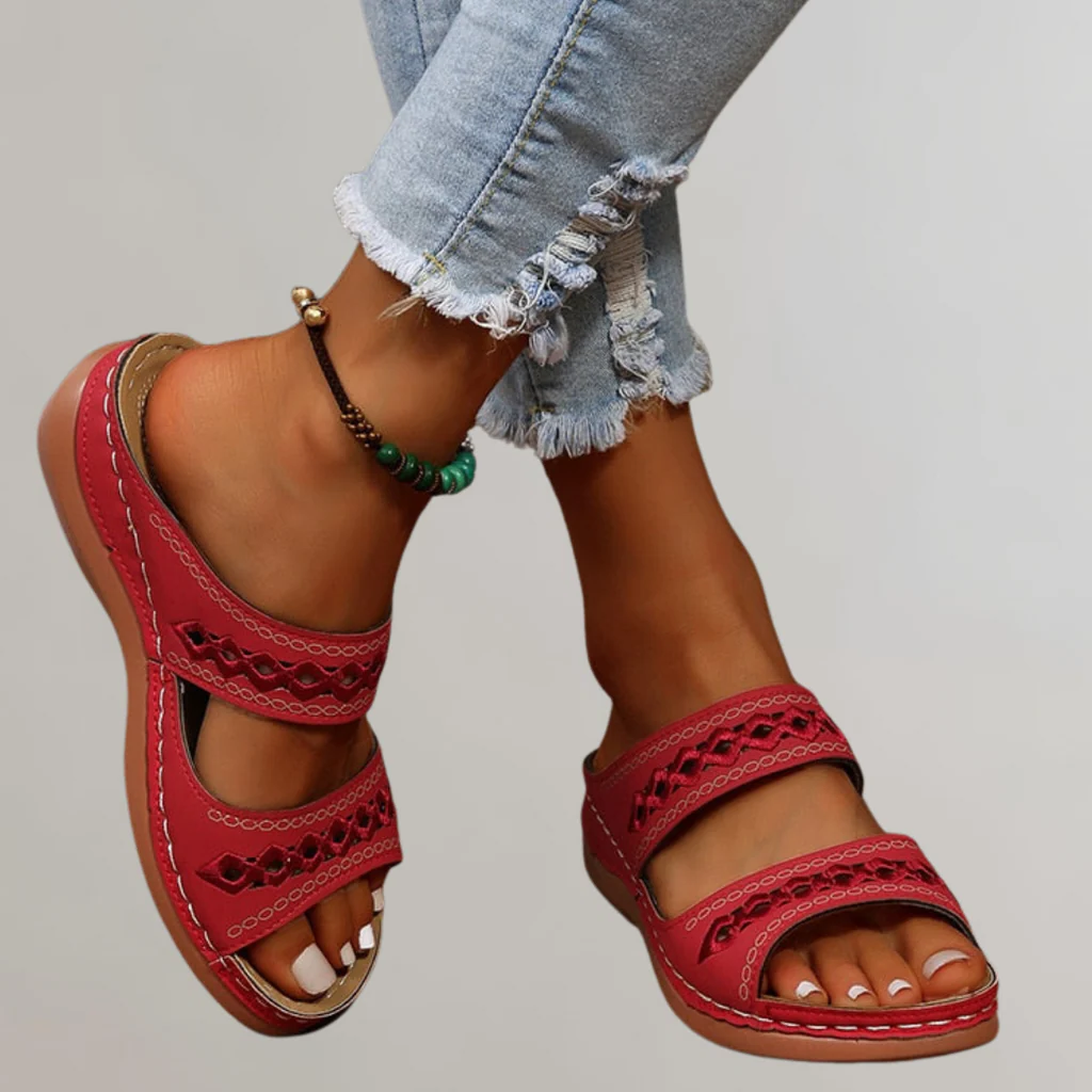 Women's Platform Sandals with Arch Support and Adjustable Straps for Summer