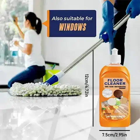 Floor Cleaner with Plant-Based Formula and Lemon Scent, Multi-Surface Concentrate 3.38 oz