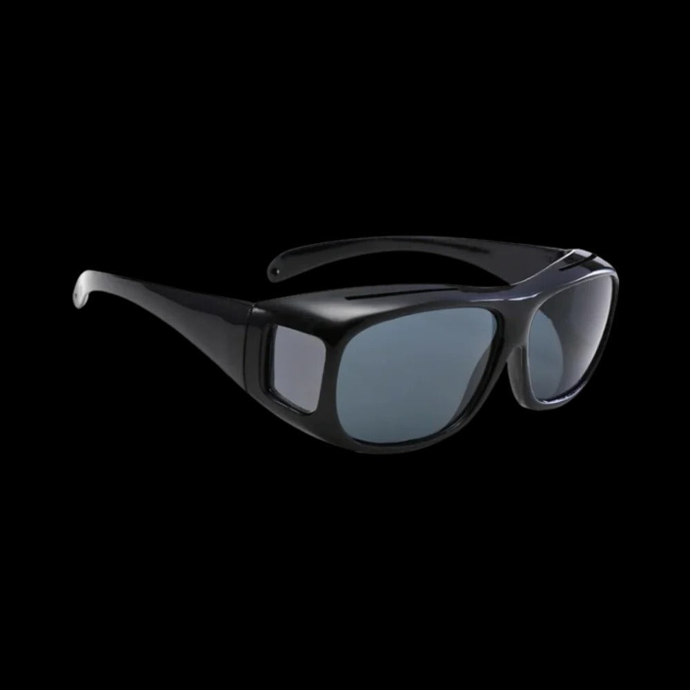 Polarized Night Driving Glasses with Extended Side Lenses and Orange Tint