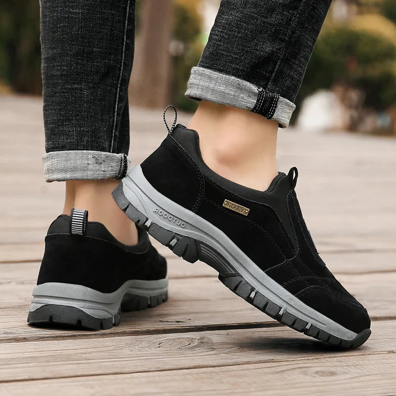 Hiking Shoes with Forefoot and Rearfoot Support and Slip-On Design