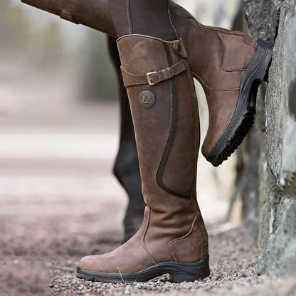 Women's Water-Resistant Boots with Removable Insole and Traction Rubber Sole, 12in Shaft
