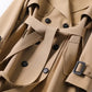 Long Trench Coat with Adjustable Fit for Everyday Wear