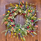 Texas Wildflower Decorative Wreath for Indoor and Covered Outdoor Display