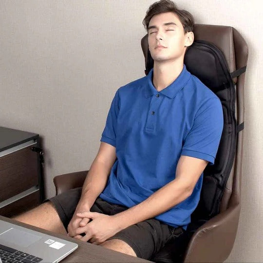 Eight Mode Massage Chair Pad with Heated Back and Neck Support for Car and Home Use