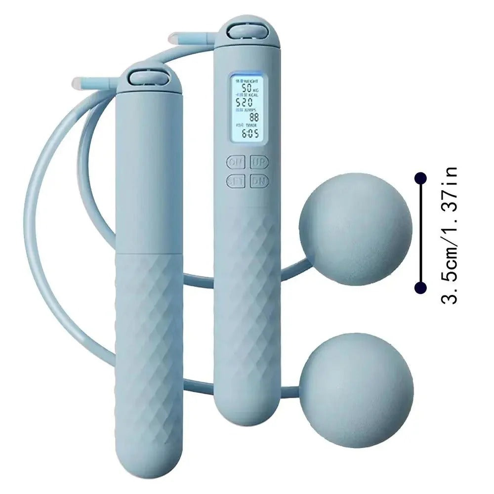 Cordless Jump Rope with Digital Counter and Weighted Handles