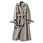 Long Trench Coat with Adjustable Fit for Everyday Wear