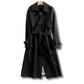 Long Trench Coat with Adjustable Fit for Everyday Wear