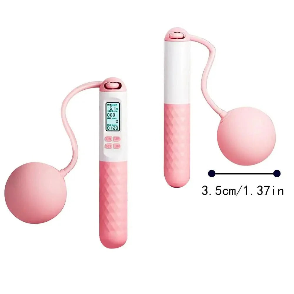 Cordless Jump Rope with Digital Counter and Weighted Handles