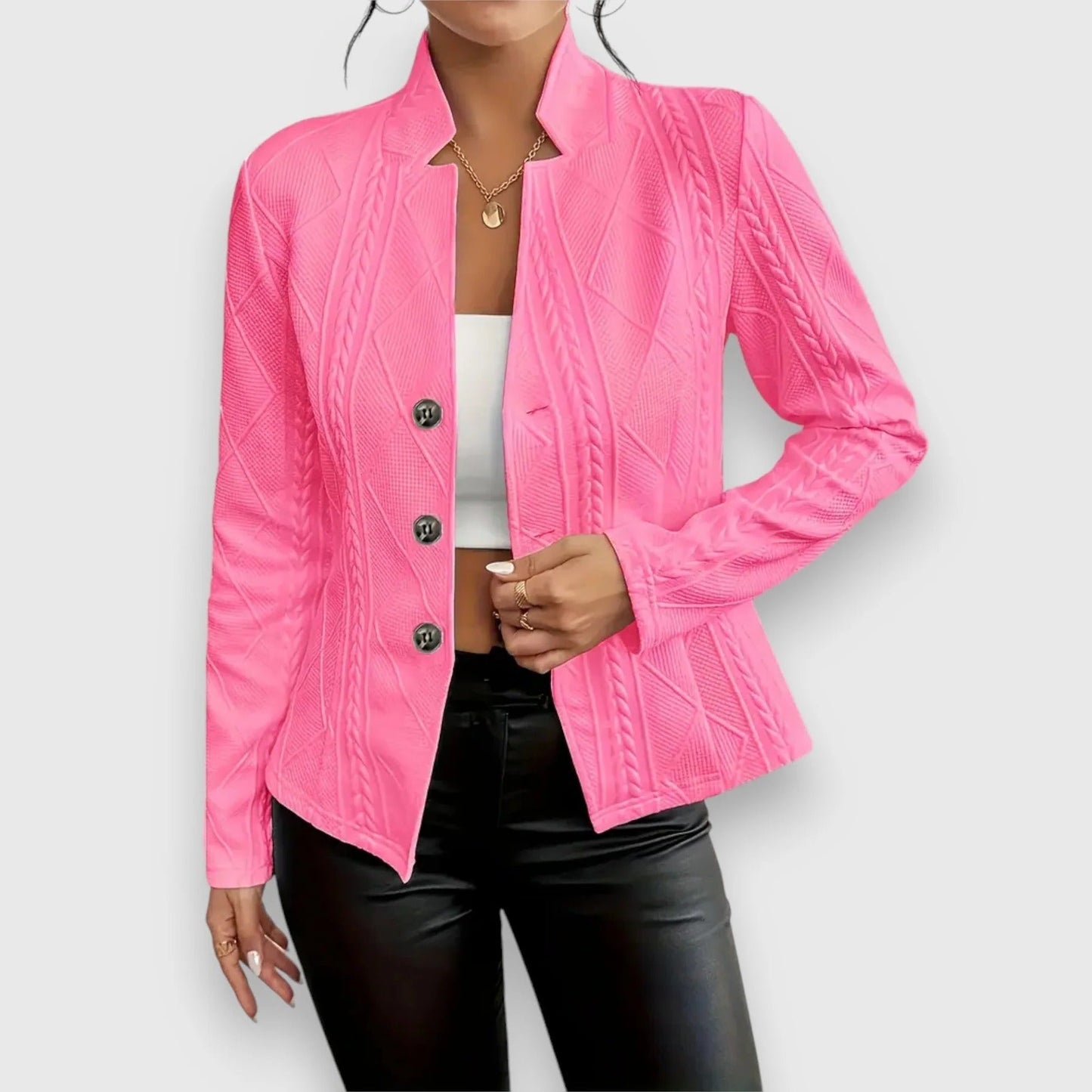 Womens Water Repellent Jacket with Breathable Structure and Multiple Pockets