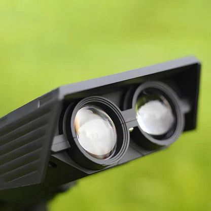 Solar LED Spotlight with Adjustable Zoom and RGB Color Modes, IP65 Outdoor
