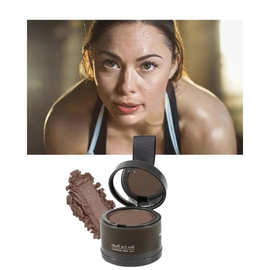 Water-Resistant Hairline Concealer Powder with Built-In Sponge Applicator