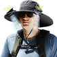 Lightweight Adjustable Sun Hat with Dual Cooling Fans for Outdoor Use