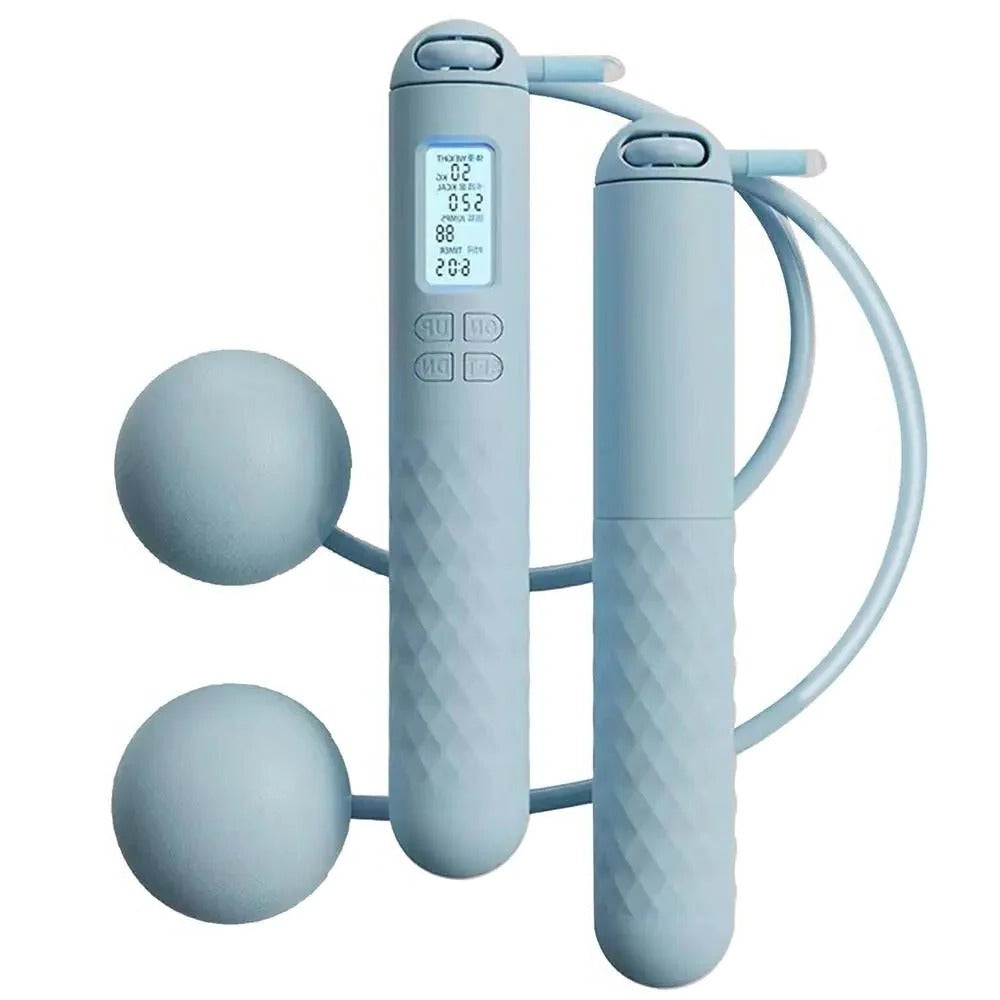 Cordless Jump Rope with Digital Counter and Weighted Handles