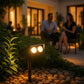 Solar LED Spotlight with Adjustable Zoom and RGB Color Modes, IP65 Outdoor