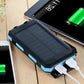High-Capacity Waterproof Solar Power Bank With Dual USB Ports