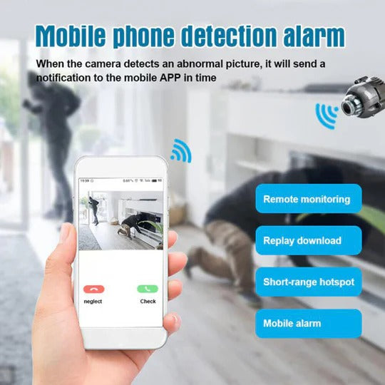 Compact Indoor WiFi Security Camera with Night Vision and Motion Detection